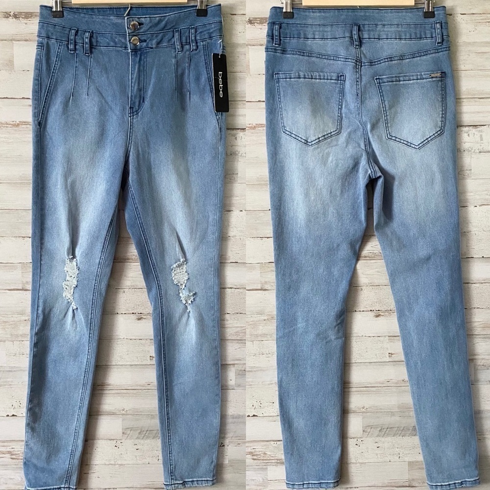 NWT Bebe Distressed Knee Jeans 29 Waist